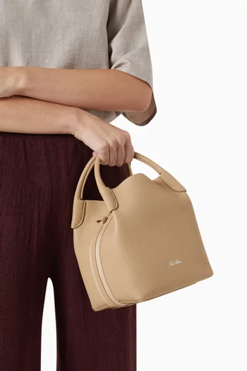 Small Bale Bucket Bag in Leather