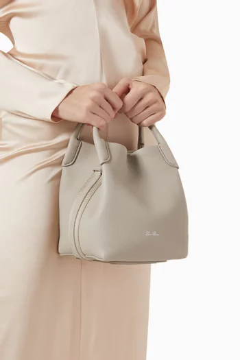 Small Bale Bucket Bag in Leather