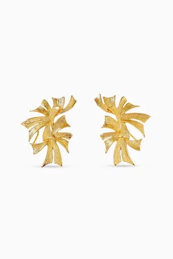 Gaia Lava Ear Cuffs in 24kt Gold-plated Brass