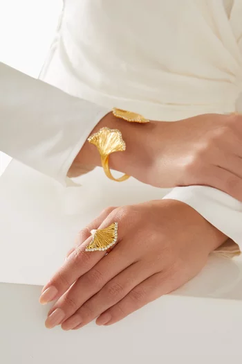 Enchanted Flora Ring in 24kt Gold-plated Brass