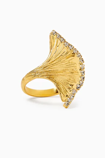 Enchanted Flora Ring in 24kt Gold-plated Brass