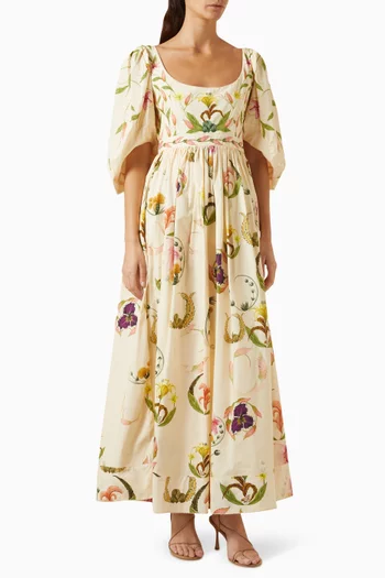 Vivianne Marina Maxi Dress in Cotton-poplin