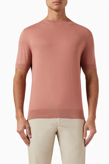 Crewneck T-shirt in Cotton-knit