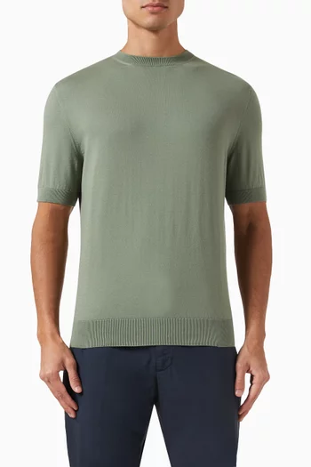 Crewneck T-shirt in Cotton-knit