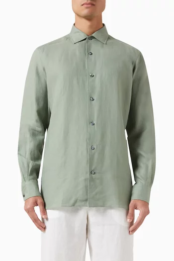 Long-sleeve Shirt in Linen