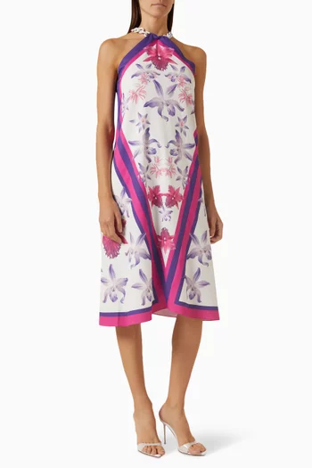 Dreamy Floral-print Scarf Dress