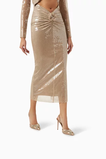Gatsby Sling 105 Pumps in Metallic Leather