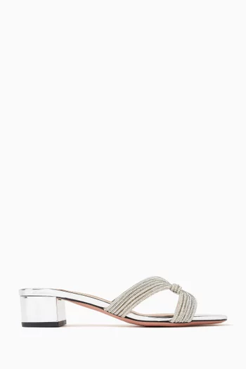 Crystal Muse 35 Sandals in Metallic Leather