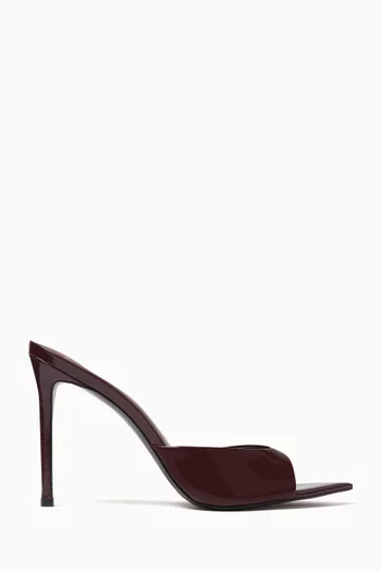 حذاء مفتوح بريا بكعب 100 مم جلد لامع