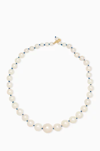 Globo Pearl Necklace in 14kt Yellow Gold