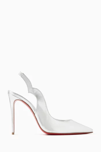 Hot Chick 100 Slingback Pumps in Laminated Leather