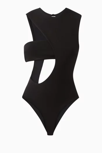 80's One-piece Swimsuit in Crepe