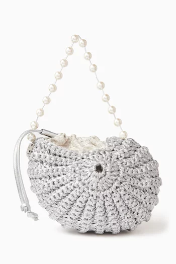 Sea of Love Le Coquillage Top-handle Bag in Crochet-knit