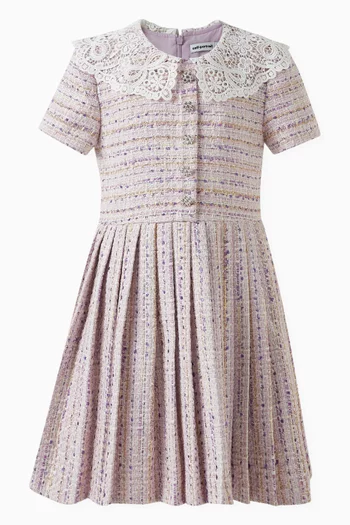 Lilac Boucle Dress in Polyester