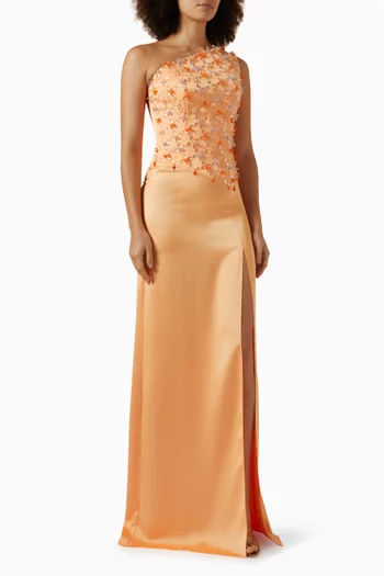 Anemone One-shoulder Gown