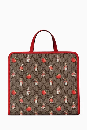 Peter Rabbit x Gucci Tote Bag in GG Supreme Canvas
