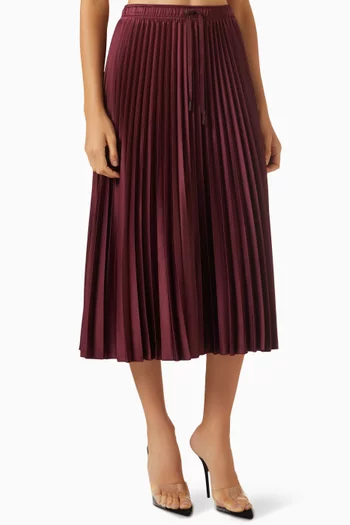 Immune Pleated Skirt in Satin