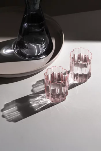 طقم أكواب مموجة، قطعتان