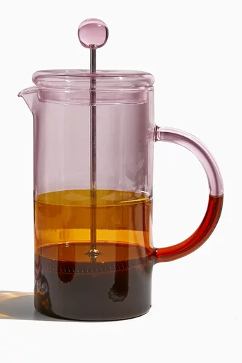 Two Tone Coffee Plunger in Glass