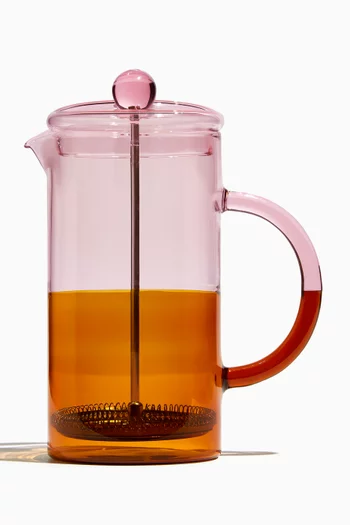 Two Tone Coffee Plunger in Glass