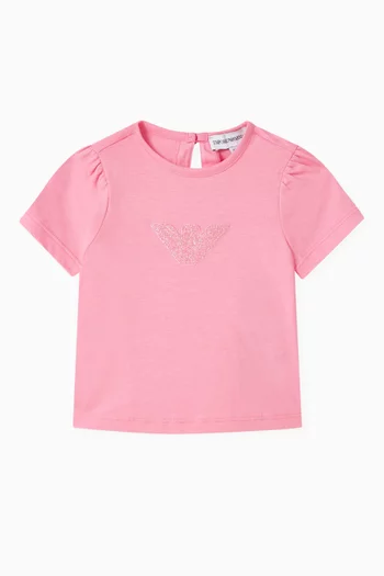 Embroidered Logo T-shirt in Cotton