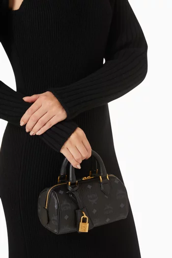 Mini Boston Bag in Visetos Canvas