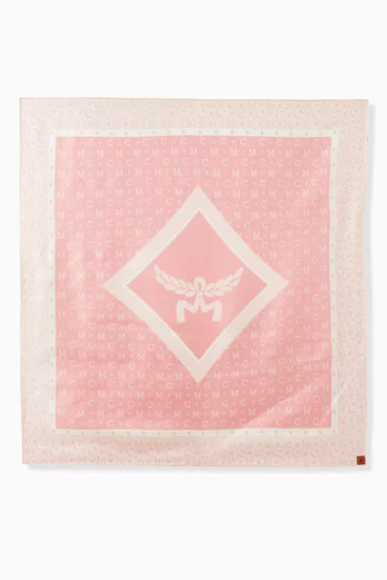 Diamond Monogram Scarf in Organic Silk