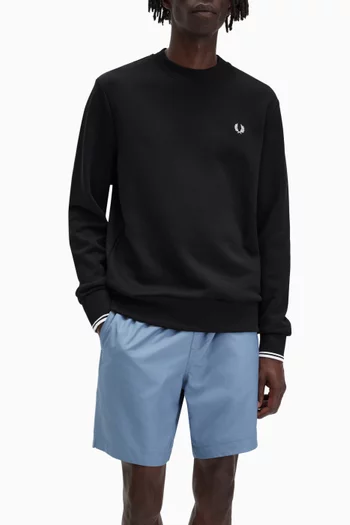 سويت شيرت بفتحة رقبة مستديرة قطن