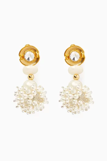 Pissenlit Drop Earrings in Gold-plated Brass