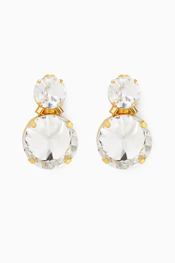 Clochette Drop Clip-on Earrings in Gold-plated Brass