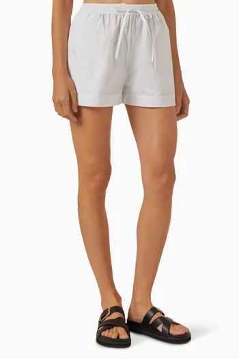 Relaxed Drawstring Shorts in Organic-cotton