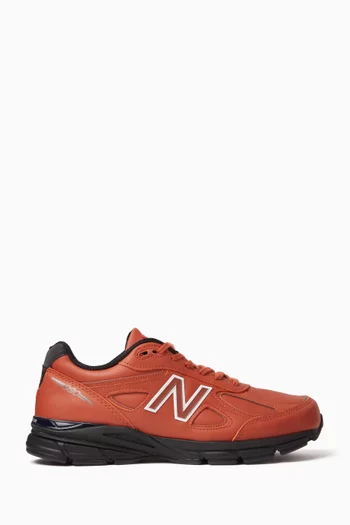 Made in USA 990v4 Sneakers in Leather & Mesh