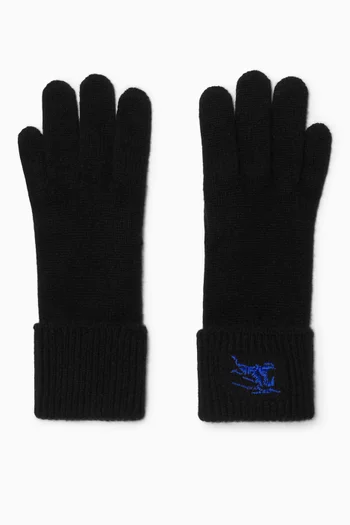 EKD Logo Gloves in Cashmere Blend Knit