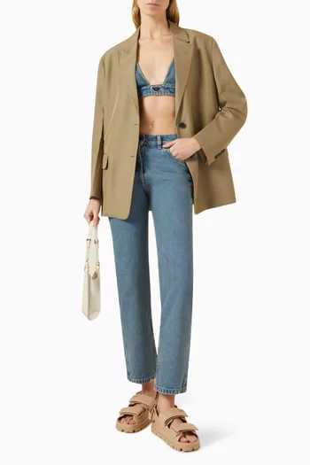 Single-breasted Blazer in Mohair-wool Blend