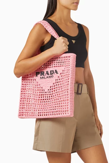 Logo Crochet Tote Bag