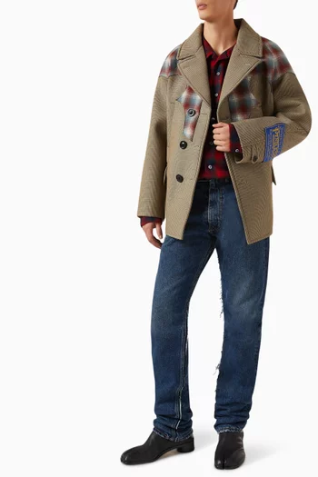 x Pendleton Yoke Peacoat in Cotton-mohair Blend