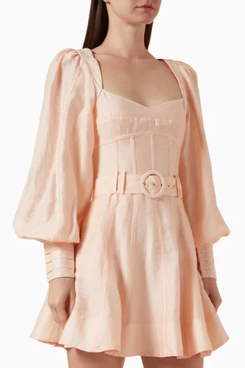 Sienna Mini Dress in Linen-blend