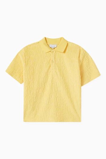 Logo-embossed Polo Shirt in Cotton-blend