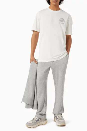 Logo Patch Track Pants in Cotton Blend Fleece