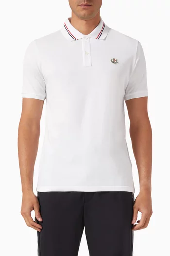 Logo-patch Polo Shirt in Cotton
