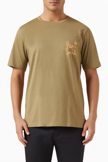 Graphic Logo T-Shirt in Organic Cotton Jersey