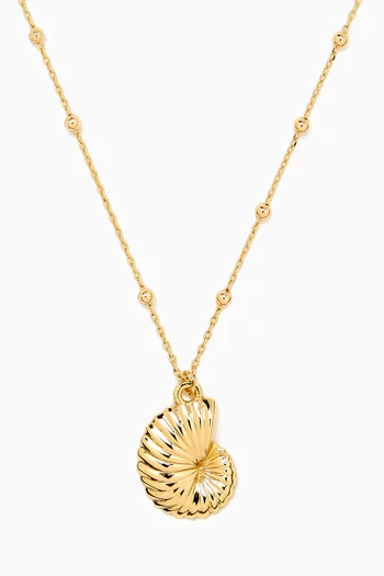 Shellfish Pendant Moro Necklace in 18kt Gold-plated Vermeil