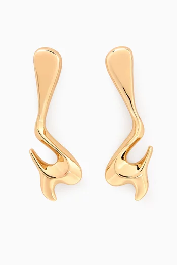 Saitho Statement Earrings in 18kt Gold-plated Metal