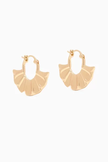 Talli Flat Hoops in 18kt Gold-plated Metal