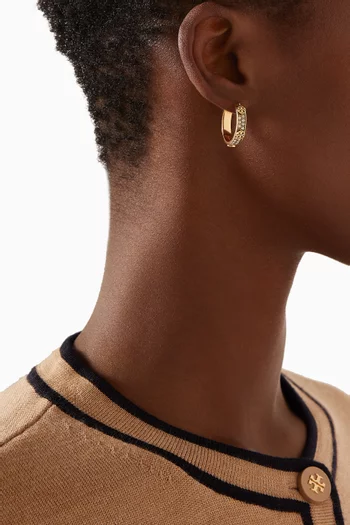 أقراط ميلر دائرية صغيرة مرصعة بالكريستال