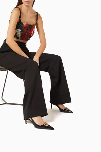 Lollo 60 Slingback Pumps in Polished Calfskin