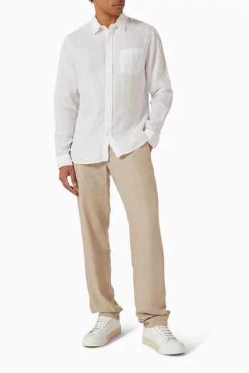 Classic-fit Long-sleeve Shirt in Linen