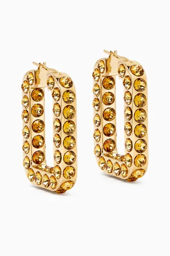 Charlotte Hoop Earrings in Brass