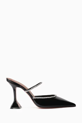 Gilda 95 Crystal Mules in Patent Leather