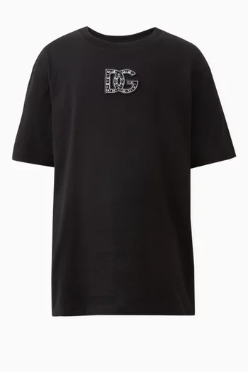Embellished Logo T-shirt in Cotton-jersey